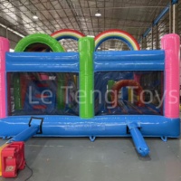 Château gonflable personnalisé en PVC arc-en-ciel licorne, imperméable, ignifuge, certifié CE, pour enfants de 5 à 14 ans
