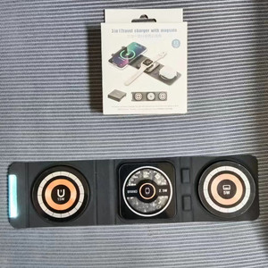 Pu Da 3-Trong-1 15W Pd Không Dây Sạc Pad Du Lịch Nhanh Chóng Từ Có Thể Gập Lại Trạm Sạc 360 Độ Xoay Loại C - Product Image 6