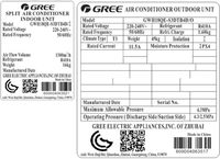 Gree 9000BTU 12000BTU 18000BTU 24000BTU 30000BTU Climatiseur mural Prix d'usine Support AC