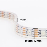 12V WS2815 SIP Eingebaute SMD 5050 RGBIC Adressierbare Programmierbare LED-Streifen Traumfarben Fließende 3D Dynamische Landschafts- und Baumbeleuchtung