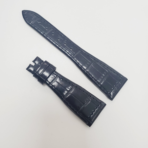 Good Quality Fashion Multi Color 23mm Shinny Black Calf Embossed alligator Grain <b>Watch</b> Band - Product Image 1