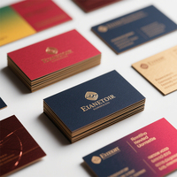 Brochure personnalisée en gros avec conception gratuite, estampage à chaud or, finition givrée en carton UV, impression offset couleur CMYK, impression de noms et numéros.