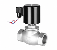 Katup Solenoid Kontrol Piston Pilot 2/2 Arah Industri Baja Tahan Karat Normal Tertutup OEM untuk Uap dan Gas Suhu Tinggi