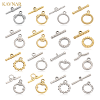 KAVNAR Fermoir à bascule OT en acier inoxydable plaqué or 18 carats pour colliers et bracelets, composants de fabrication DIY, vente en gros