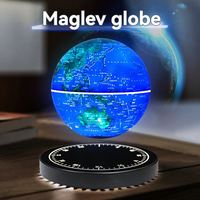 HCNT globo de diseño moderno globo levitante magnético mapa del mundo luz LED flotante lámpara de globo de rotación regalo de moda decoración del hogar