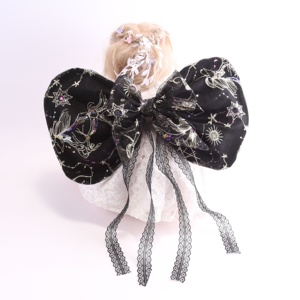 Ailes de Fée Noires 2026 Nouveau Style Filles Fête d'Halloween Enfants Tissu Dentelle Ailes de Papillon Ruban Noir Pâques Noël Fait Main - Product Image 5