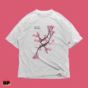 Camiseta Unisex con Estampado Floral de Flor de Cerezo, Ropa Casual para la Celebración Hanami, Estilo Años 90 - Product Image 1
