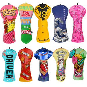 High Quality Yellow Pu Leather Embroidery <strong>Driver</strong> Club <strong>Headcover</strong> Golf Head Cover Wood Golf <strong>Headcover</strong> - Product Image 6