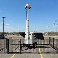 Remorque de sécurité mobile portable 4G/5G pour la surveillance à distance des événements, des sites miniers et la patrouille périmétrique
