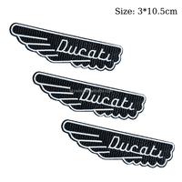 Écussons brodés personnalisés en caoutchouc écologique pour moto de course DUCATI, badges de motard, appliques thermocollantes pour vêtements