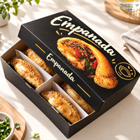 Boîte à emporter en carton kraft pour empanadas, emballage alimentaire de qualité supérieure, résistant à la graisse, pour plats à emporter, style latino-américain