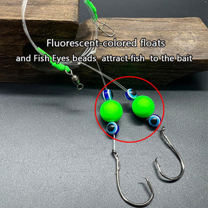 Pomfret Fishing <span class=keywords><strong>Rig</strong></span> <span class=keywords><strong>Set</strong></span> 4 pz doppio gancio con galleggiante acqua salata costiero attrezzatura attrezzatura da pesca Offshore Kit - Product Image 5