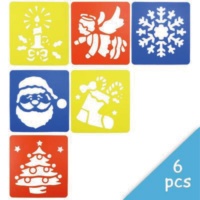 Le plus récent modèle de peinture d'art de forme personnalisée en plastique pochoir étudiant pochoirs de dessin de noël carrés