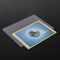 Porte-cartes de visite en PVC 35pt, ouverture latérale 3x4, logo personnalisé, design étoile, ensemble de cartes rigides