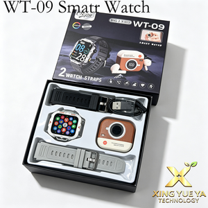สมาร์ทวอทช์ WT-09 รองรับการโทรผ่านบลูทูธ วัดอัตราการเต้นของหัวใจ ตรวจจับการออกกำลังกาย ติดตามการนอนหลับ ปฏิทิน ฟิตเนส พร้อมหูฟังเอียร์บัด สายนาฬิกาสำรองสองเส้น - Product Image 4