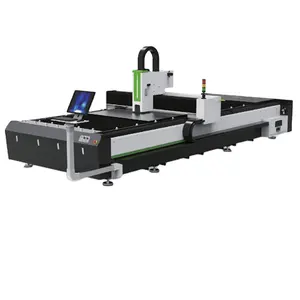 Open type flat bed fiber laser cutter 1500w fiber laser sheet metal and tube cutting machine for steel metal