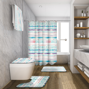 Rideaux <span class=keywords><strong>de</strong></span> douche personnalisés, ensembles <span class=keywords><strong>de</strong></span> drap <span class=keywords><strong>de</strong></span> douche en polyester imperméable antibactérien bohème pour salle <span class=keywords><strong>de</strong></span> bains - Product Image 5