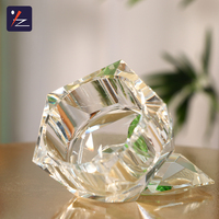Boîte à Bijoux et Bonbons en Verre Cristal Hexagonal Écologique de Luxe Sinyore avec Couvercle pour la Saint-Valentin et la Décoration Intérieure