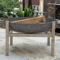Table et foyer extérieur modernes en acier inoxydable de haute qualité, de grande marque OEM, avec revêtement en poudre, pour cuisson au gaz/propane en extérieur