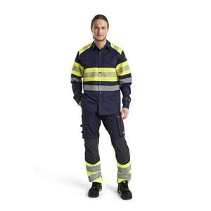 BLAKLADER - 322915178933XS Camisa multinorm Hi-vis Azul marino/Amarillo-EAN 7330509730140 ROPA DE TRABAJO RESISTENTE A LLAMAS - Product Image 3