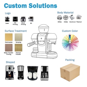 Đa viên nang một chạm hoạt động máy pha cà phê Điện <span class=keywords><strong>espresso</strong></span> nhỏ gọn 1350W duy nhất phục vụ sử dụng xe ngoài trời - Product Image 6