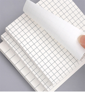 Bloc-notes adhésifs à grille vierge 3x3 pouces, notes mémo autocollantes puissantes, cube de notes, autocollants post-it, super puissance d'adhérence, blocs-notes mémo