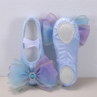 Chaussures de danse bleues classiques chinoises pour enfants, semelles souples, pour la pratique spéciale du ballet