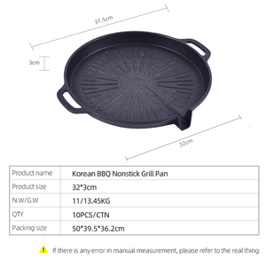 Tùy Chỉnh Hàn Quốc Y Tế Đá Không Dính Đúc Kim Loại Vòng Chiên Pre BBQ Nướng Seaoned Vỉ Nướng Ngoài Trời Cắm Trại Nấu Nướng <span class=keywords><strong>Pan</strong></span> - Product Image 5