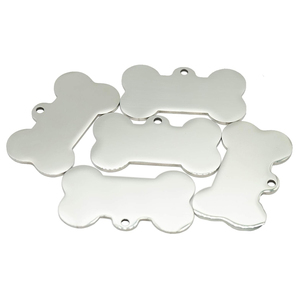 Etiquetas de identificación de perro y gato con forma de hueso de acero inoxidable con texto personalizado de Metal personalizado más vendido - Product Image 5