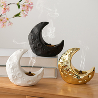Moyen-Orient lumière luxe décor à la maison en forme de lune brûleur d'encens en céramique brûleur d'encens arabe brûleur d'encens Eid brûleur d'encens