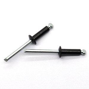 Remache ciego de cabeza abovedada anodizado negro con extremo abierto - Product Image 2