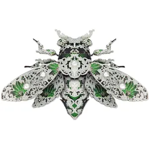 PiececoolDIYクラフトクリエイティブバースデーギフトメタルモデル構築キット昆虫をテーマにしたブローチ組み立て25個の小さな3Dパズル