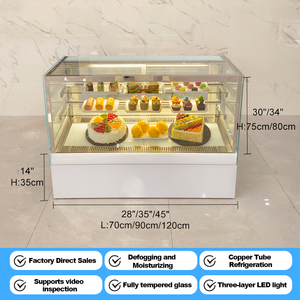 <span class=keywords><strong>Vitrine</strong></span> réfrigérée de <span class=keywords><strong>comptoir</strong></span> pour gâteaux, mini-réfrigérateur à refroidissement par air, présentoir à desserts pour boulangerie, prix compétitif - Product Image 2