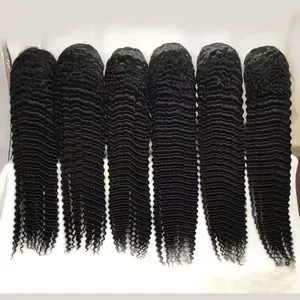 13x4 deep wave transparent lace frontal wig Virgin human hair 40inch long deep wave transparent full lace frontal wig