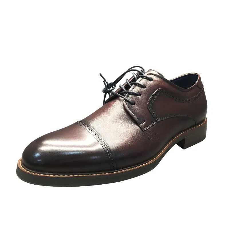 Alta calidad clásico elegante en relieve caja de cuero de los hombres de oxford Zapatos de vestir