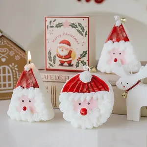 Santa Claus Framed Cake Candle Aromatherapy Christmas Gift Shape Birthday Candle Wholesale