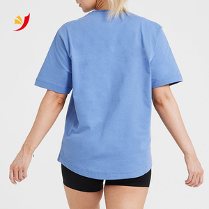 Camiseta estampada personalizada para <span class=keywords><strong>mujer</strong></span>, prenda de vestir, de algodón suave, con diseño Popular, de gran tamaño y peso pesado, 100% - Product Image 5