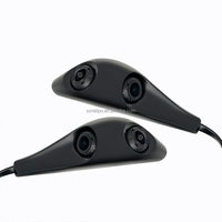Caméra de vision latérale de porte de voiture 2 en 1 AHD 1080P sans perçage avec autocollant
