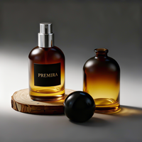 Flacon de parfum en verre mat personnalisé, ensemble complet avec marquage à chaud - Bouchon, pompe et emballage personnalisés, service tout-en-un