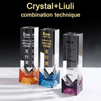 Trophée en cristal breveté Jadevertu – Cérémonie annuelle – Trophée commémoratif en cristal – Prix de charité haut de gamme – Récompense en cristal