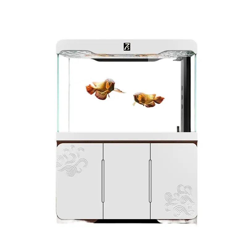 Rame Aquarium Series7sXinran Woonkamer Grote Verandering Water Ultra-Wit Glas Self-Circulerende Bodem Filter Aquarium