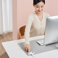 Tapis de souris chauffant température réglable bureau d'ordinateur tapis chauffants USB jeu clavier tapis de souris pour bureau pour l'hiver