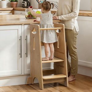 Tour d'apprentissage pour tout-petits à 3 niveaux réglables - Marchepied de cuisine stable pour enfants avec barre transversale de protection - Product Image 1