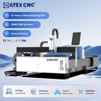 Machine de découpe laser à fibre pour tôles et tubes modèle AT3 avec cadre robuste et contrôle CNC intelligent
