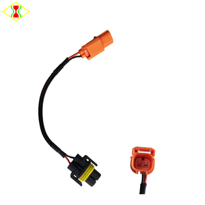 <span class=keywords><strong>สาย</strong></span>อะแดปเตอร์เชื่อมต่อ H11 ตัวเมีย เป็น 2P ตัวผู้ สีส้ม พร้อมปลอกตาข่าย PET ระดับการป้องกันน้ำและฝุ่น IP68 รองรับแรงดัน<span class=keywords><strong>ไฟ</strong></span>ฟ้า 12V 2A สำหรับงานไฟฟ้าในรถยนต์และแผงวงจรพิมพ์ - Product Image 3