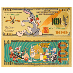 16 Banconote in Plastica con Foglia d'Oro del Cartone Animato Americano Looney-Tunes, Design Anime, per Regalo - Product Image 4