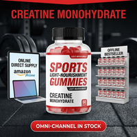 Gummies de créatine monohydrate en gros OEM sous marque privée, 5000mg, supplément énergétique pré-entraînement en forme d'oursons