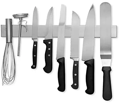 Kitchen Stainless Steel Magnet Knife Strip Bar magnetic knife block Magnetic Knife Holder for wall