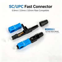 Componente de fibra óptica de conexión rápida para redes de telecomunicaciones HC01, conector rápido de fibra óptica UPC HX SC de 60 mm