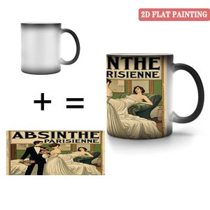 Frosted Black <b>Ceramic</b> Mug 11oz Heat Sensitive Color Changing Sublimation Ready <b>Cup</b> - Product Image 4